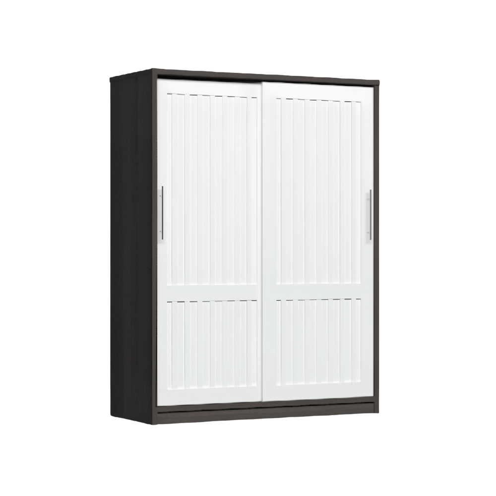 ตู้เสื้อผ้าบานเลื่อน WISDOM DESIGN FURNITURE รุ่น W18SLT 180 ซม. สีโอ๊ค/ขาว